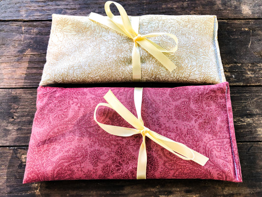 Flax and Lavender Eye Pillow 2 Pack Gift Set - Yoga Lover Gift