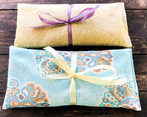 Flax and Lavender Eye Pillow Set of 2