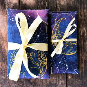 Flax and Lavender Heat Pack and Eye Pillow Gift Set - Constellations Flax and Lavender Heat Pack Gift Set