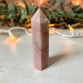 Pink Opal Crystal Tower - Nurturing Crystal - Stone for Sleep