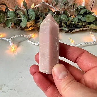Pink Opal Crystal Tower - Heart Chakra Healing Crystal - Stone of Protection and Nurturing