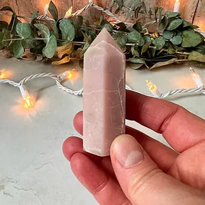 Pink Opal Crystal Tower - Heart Chakra Healing Crystal - Stone of Protection and Nurturing