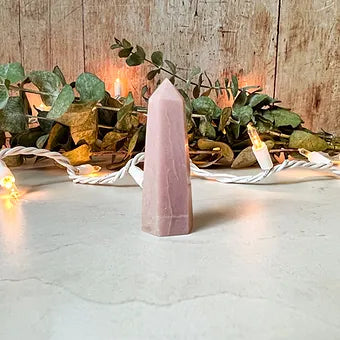 Pink Opal Crystal Tower - Crystal for Stress Relief - Calming Crystal