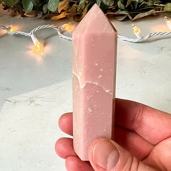 Pink Opal Crystal Tower - Crystal for Heart Chakra Healing - Nurturing Crystal