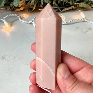 Pink Opal Crystal Tower - Crystal for Heart Chakra Healing - Nurturing Crystal