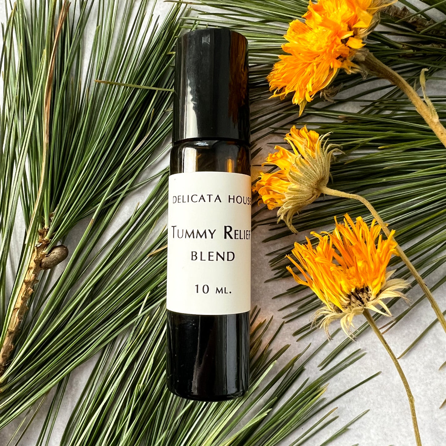 Tummy Relief Roll on - Nausea Relief - Indigestion Relief - Digestive Support Aromatherapy Blend - with Ginger - Fennel -  Lavender - Patchouli Essential Oils